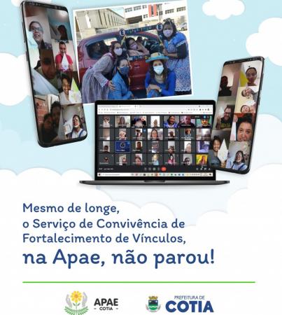 Serviço de Convivência de Fortalecimento de Vínculos é realizado no formato remoto na APAE