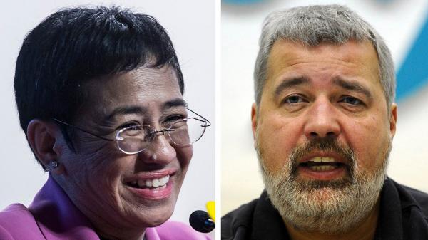 Jornalistas Maria Ressa e Dmitry Muratov recebem Nobel da Paz