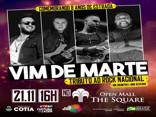 Banda ‘Vim de Marte’ celebra oito anos de estrada com show em Cotia