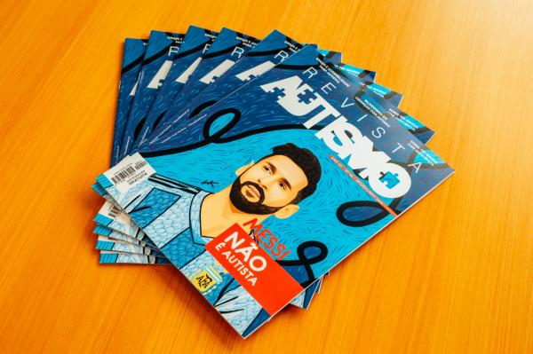 Pessoas autistas receberão revista com matéria exclusiva sobre jogador Messi e HQ’s Turma da Mônica
