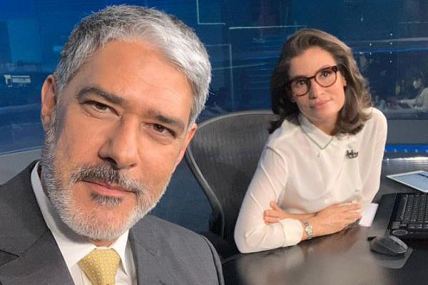 William Bonner e Renata Vasconcellos são afastados do JN por causa da Covid