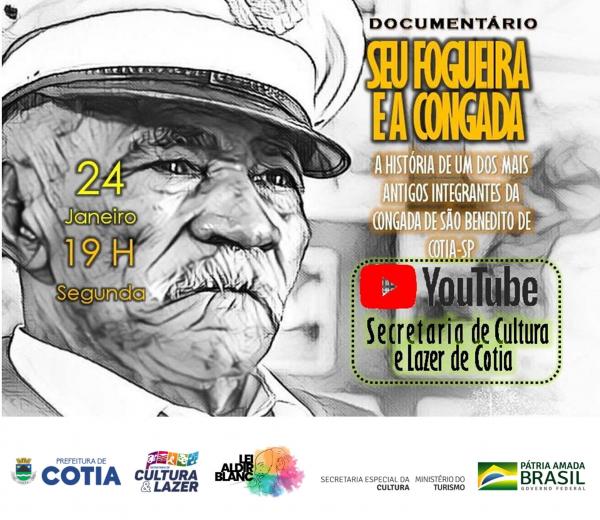 Dia 24/01 tem apresentação do documentário “Fogueira e a Congada”