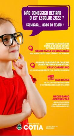Educação disponibiliza novas datas para retirada do material escolar