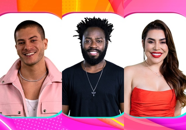 Naiara Azevedo, Arthur Aguiar e Douglas Silva formam terceiro paredão do BBB 22