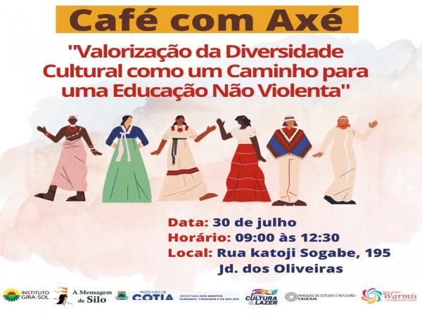 Sábado, 30, acontece a 2ª edição do Café com Axé, evento que antecede a caminhada pela paz