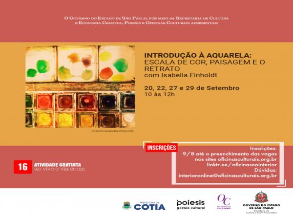 Inscrições abertas para oficinas culturais gratuitas em parceria com a Poiesis