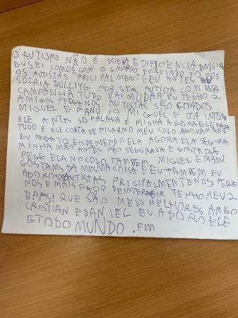 “Com esta campanha, tudo vai mudar”, diz criança autista sobre iniciativa da Prefeitura de Cotia