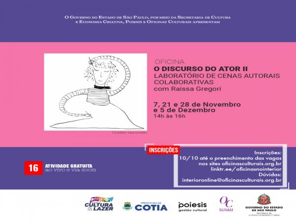 Abertas as inscrições para 25 oficinas culturais gratuitas