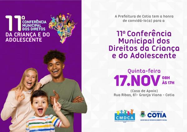 Marcada para dia 17/11 a XI Conferência Municipal dos Direitos da Criança e do Adolescente