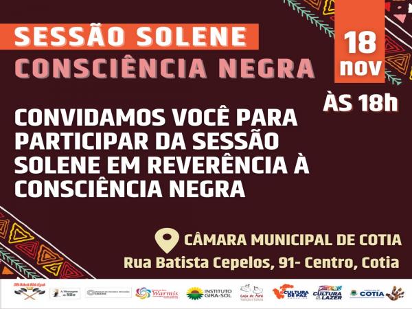 Consciência Negra: Cultura de Paz, artistas e representantes de matrizes africanas participam de sessão solene