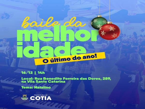 O clima de Natal invadirá o Baile da 3ª Idade na sexta, 16
