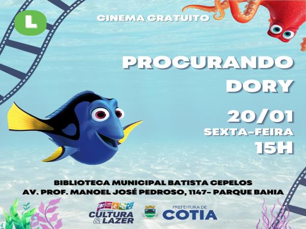 ‘Procurando Dory’ e ‘Mulan’ estarão em cartaz na Biblioteca Batista Cepelos