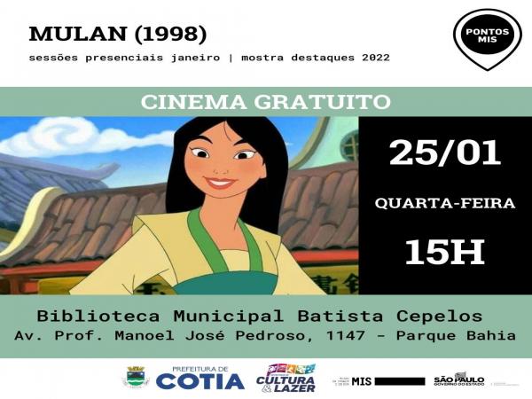 Dias 25, 26 e 27 tem cinema gratuito na Biblioteca Batista Cepelos
