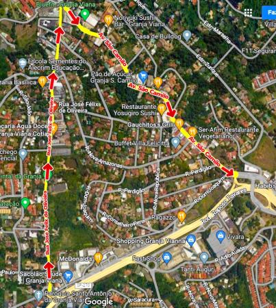 Setram prorroga até o dia 9 de abril o período de teste de adequação viária na Granja Viana