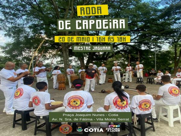 Sábado (20) é dia de Roda de Capoeira com o Mestre Jaguara