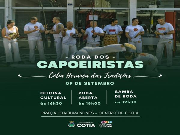 Sábado (9/09) tem mais uma edição da Roda dos Capoeiristas