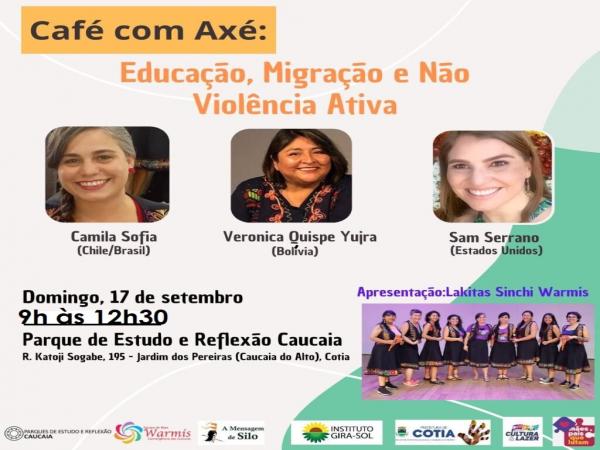 Movimento pela Cultura de Paz terá convidadas especiais no próximo encontro ‘Café com Axé’