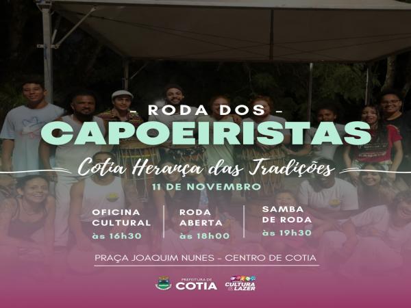 Sábado (11/11) tem Roda dos Capoeiristas com o Mestre Rabo de Saia em Cotia