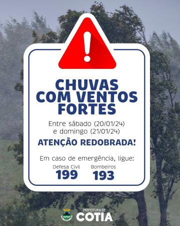 Defesa Civil alerta sobre forte chuva na região até domingo (21/01)
