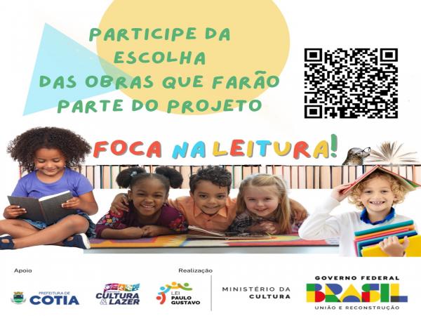 População pode escolher obras que farão parte do podcast infantil ‘Foca na Leitura’