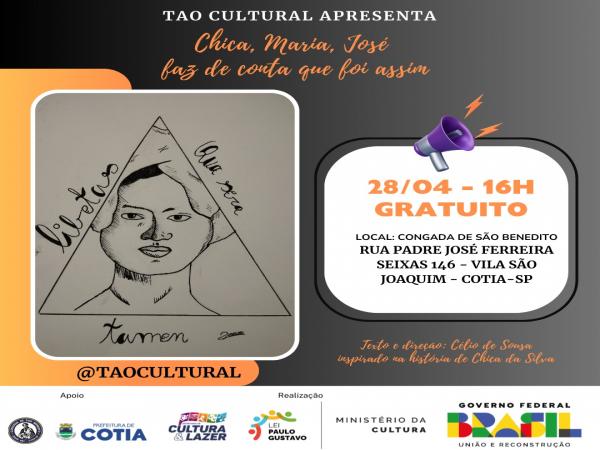 Vida de Chica da Silva inspira peça de teatro com apresentação no dia 28/04