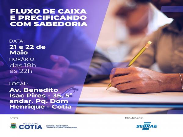 Cotia abre inscrições para cursos presenciais e gratuitos de empreendedorismo e gestão de negócios
