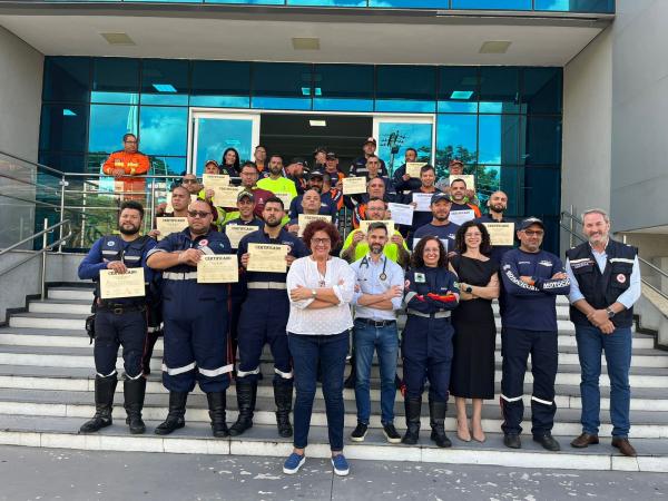 Cotia forma mais uma equipe de motociclistas socorristas do SAMU