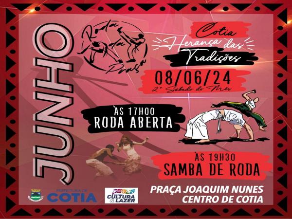 Sábado, 8 de junho, é dia de capoeira com o projeto ‘Roda da Praça – Cotia Herança das Tradições’