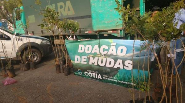 Centenas de mudas de árvores são distribuídas em mais duas ações do Pedágio Ambiental