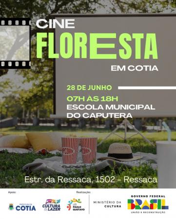 Nos dias 28 e 29 de junho, bairros de Cotia recebem o projeto ‘Cine Floresta’