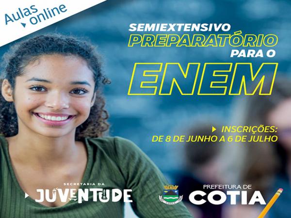 Aspirantes ao Enem poderão participar de semiextensivo remoto que começa em julho