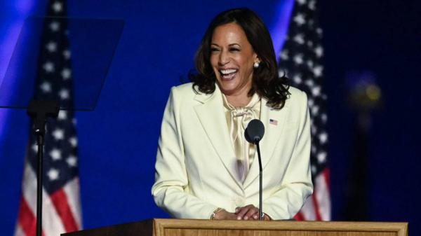  Kamala Harris faz 1º discurso como vice-presidente eleita dos Estados Unidos